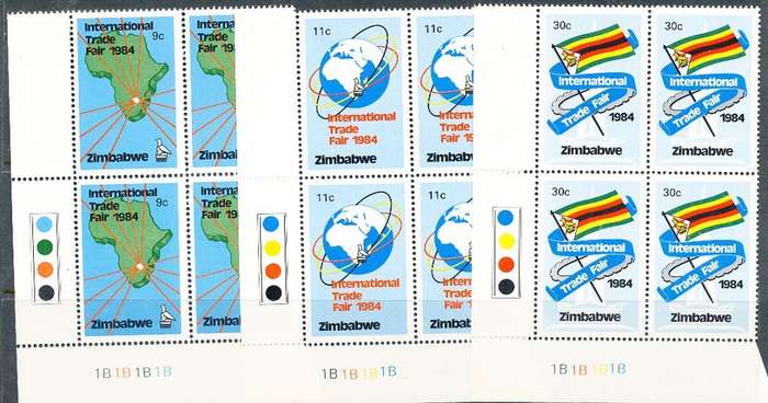 ZIMBABWE 1983  -   Trade Fair   CONTROLS  ` B`  BLOCK  -  FINE  MINT