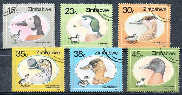 ZIMBABWE 1988  -  Ducks and Geese  -   FULL SET  -  FINE  CTO  USED