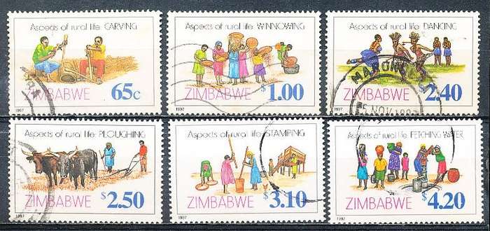 ZIMBABWE 1997  -   Rural Life  FULL  SET    -  FINE     USED