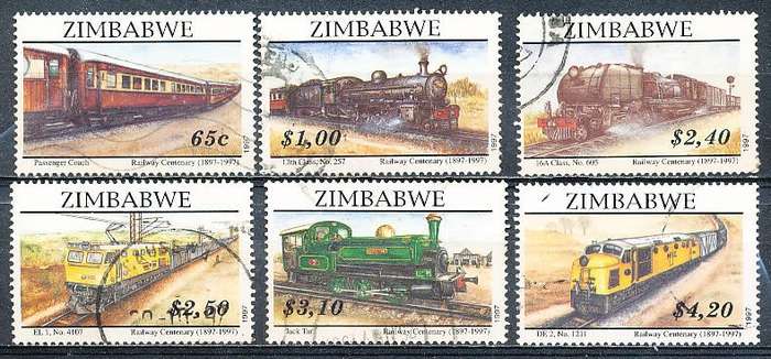 ZIMBABWE 1997  -   Zimbabwe Railways  FULL  SET    -  FINE     USED