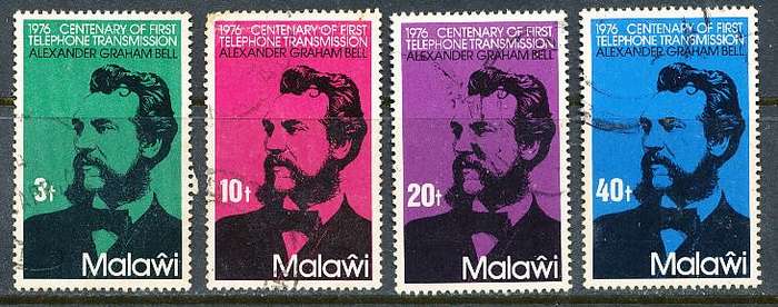 MALAWI  1976 -     Anniversary of the Telephone    FULL  SET   -   FINE USED