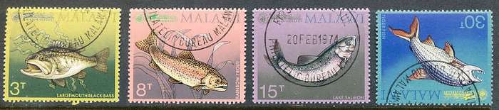 MALAWI  1974 -   Malawi Angling Society   FULL  SET   -   FINE  CTO USED