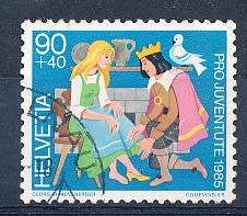 SWITZERLAND  1985 -  Pro Juventute - Fairy Tales   TOP VALUE   - FINE USED
