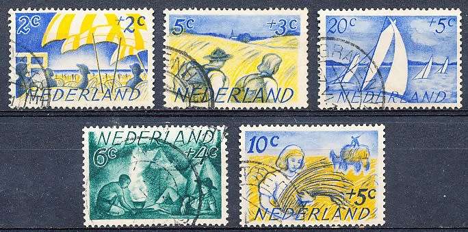 NETHERLANDS  1949  -    Charity Stamps   FULL  SET   -   FINE USED