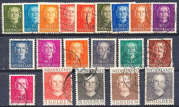 NETHERLANDS  1949  -   Queen Juliana, Photogravure  FULL  SET   -   FINE USED