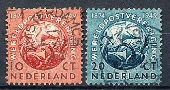 NETHERLANDS  1949  -    World Postal Union  FULL  SET   -   FINE USED