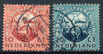 NETHERLANDS  1949  -    World Postal Union  FULL  SET   -   FINE USED