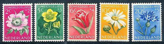 NETHERLANDS  1952  -    Charity Stamps  FULL  SET   -  MINT