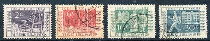 NETHERLANDS  1952  -    Anniversary of the First Dutch Stamp  FULL  SET   -  FINE  USED