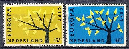 NETHERLANDS  1962  -  EUROPA Stamps  FULL   SET   - FINE MINT