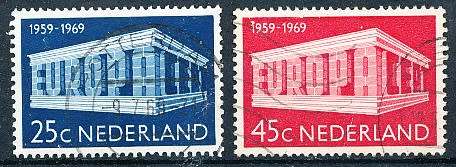 NETHERLANDS  1969  -   EUROPA Stamps  FULL   SET   - FINE  USED