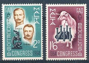 MALTA 1964  -     Anti Brucellosis Congress  FULL  SET   -   MINT