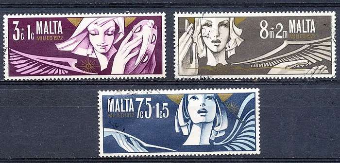 MALTA 1972  -    Christmas Stamps   FULL   SET   -  FINE  USED