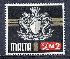 MALTA 1973  -    Local Motifs   2 POUND    -  FINE  MINT