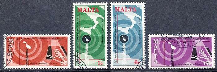 MALTA 1977  -    Telecommunication Day   FULL SET    -  FINE  USED