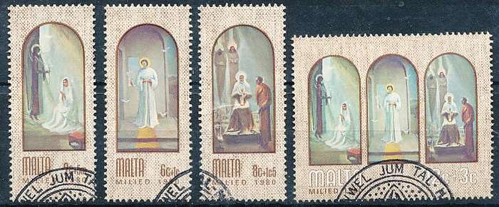 MALTA 1980  -   Christmas Stamps  -  FULL SET    -  FINE  USED