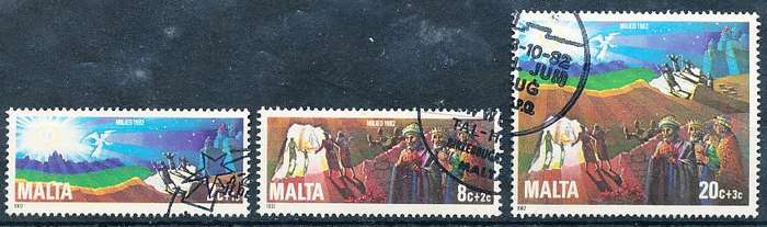 MALTA 1982  -   Christmas Stamps  -   FULL  SET    -  FINE USED