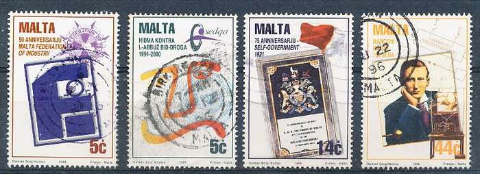 MALTA 1996 -     Anniversaries and Events  -  FULL SET    -  FINE USED