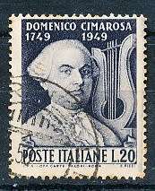 ITALY  1949   -     Birth of Cimarosa   SINGLE ISSUE      -  FINE USED