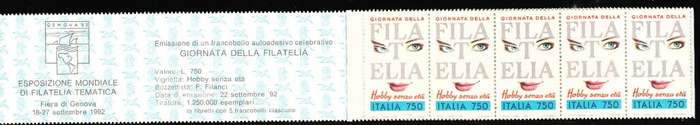 ITALY  1992   -  Stamp Day  COMPLETE BOOKLET    -  FINE  MINT