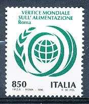 ITALY  1996   -   Food Summit, Rome  SINGLE ISSUE       -  FINE  MINT