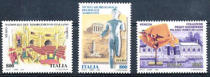ITALY  1998   -  Italian Museums FULL SET  -  FINE  MINT