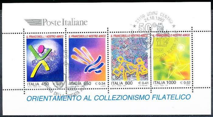 ITALY  1999   -   Collecting Stamps MINI-SHEET     -  FINE  USED