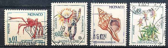 MONACO  1964   -    Marine Life and Plants   FULL  SET - FINE  USED