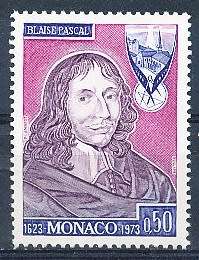 MONACO  1973   -   Blaise Pascal  SINGLE ISSUE  - FINE  MINT