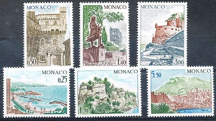 MONACO  1974   -   Views of Monte Carlo   SET   - FINE  MINT