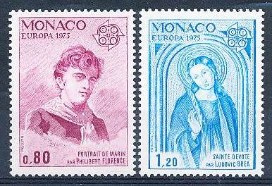 MONACO  1975   -  EUROPA Stamps   FULL  SET - FINE  MINT