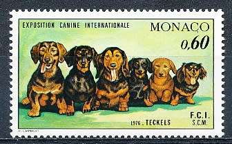 MONACO  1976   -  Dog Show, Monte Carlo SINGLE ISSUE  - FINE  MINT