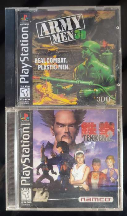 Army Men 3D & Tekken 2 for playstation 1