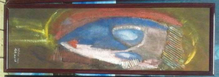 FRAMED MIKE TALJAARD ORIGINAL OIL PAINTING (MODERN ART, "FEMMA 1")