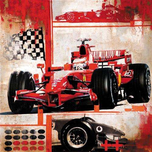 MASSIVE OIL PAINTING, FORMULA 1