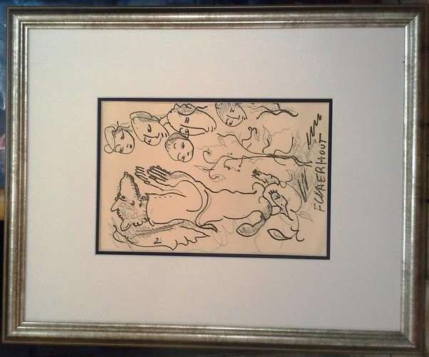 FRAMED KLAERHOUT EDGING, "TWO FACED WOLF"