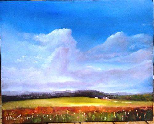 MIKE TALJAARD ORIGINAL OIL PAINTING ON BOARD CANVAS (LANDSCAPE, WESTERN CAPE )