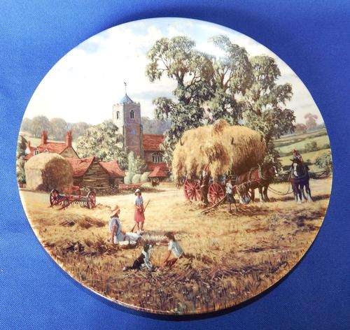 Wedgwood Danbury Mint "The Farm Year" Plate - June - Hay-Making by Michael Herring