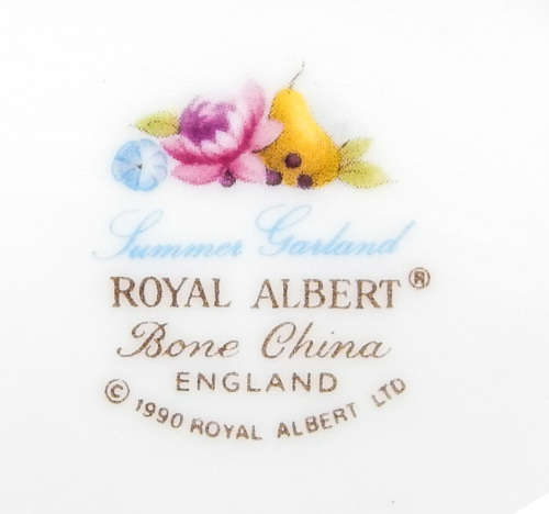 Royal Albert  " Summer Garland "  Oval Sugar Bowl - Made In England