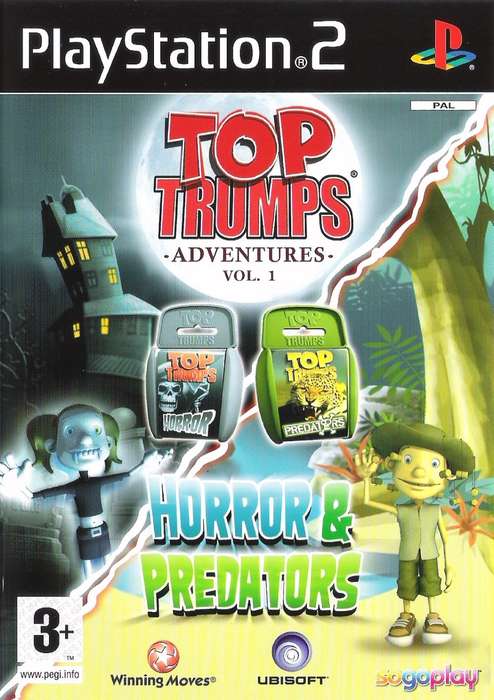 PS2 TOP TRUMPS ADVENTURES VOL 1 HORROR & PREDATORS / BID TO WIN