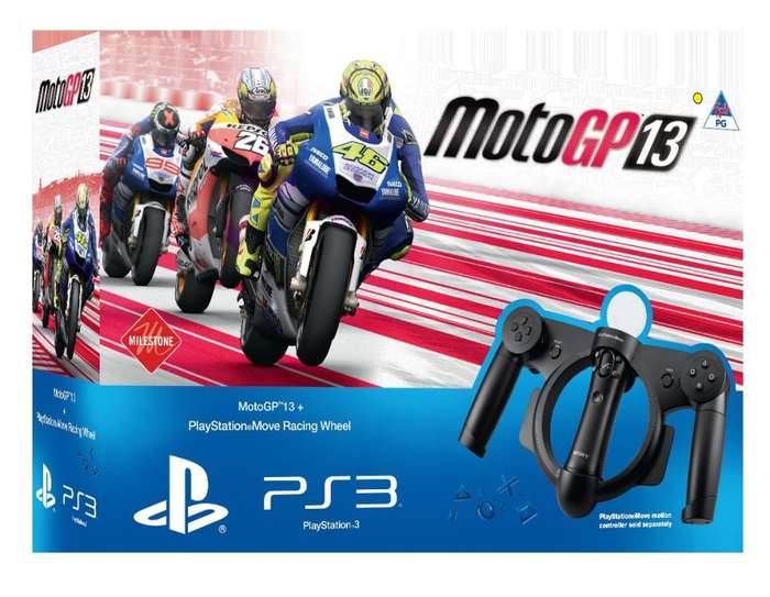 PS3 MotoGP 13 Playstation Move Racing Wheel Bundle / Brand New (Sealed)
