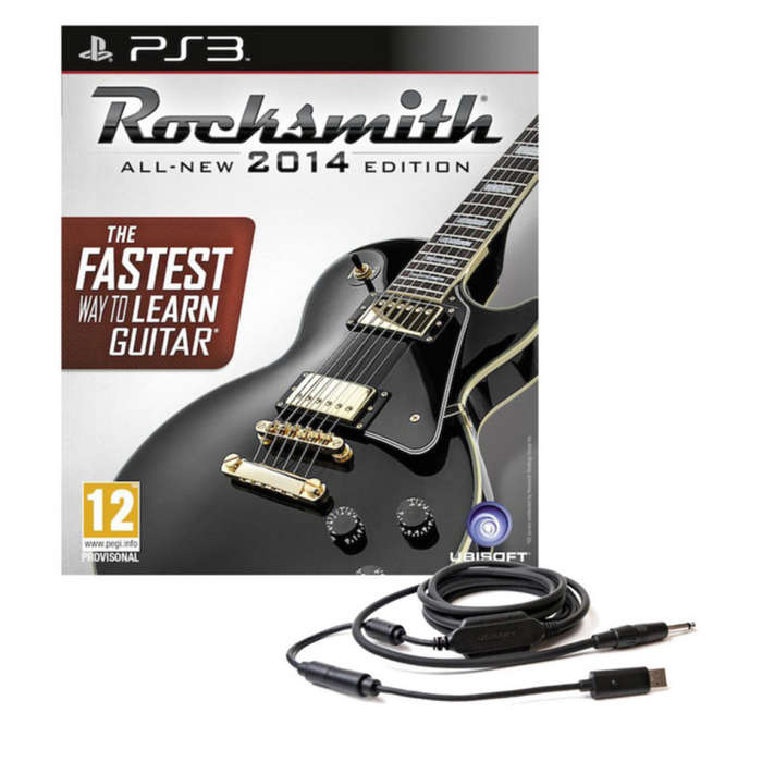PS3 ROCKSMITH 2014 EDITION WITH CABLE BUNDLE / AS NEW / BID TO WIN