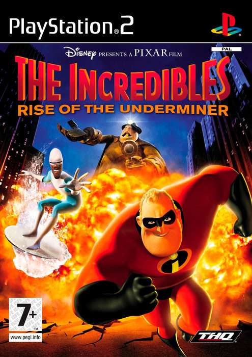 PS2 DISNEY PIXAR THE INCREDIBLES RISE OF THE UNDERMINER / AS NEW