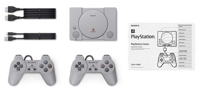 Playstation Classic Console With 2 Controllers Bundle / Brand New (Sealed)