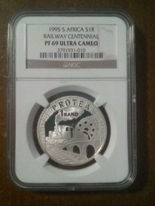 1995 S.AFRICA S1R RAILWAY CENTENNIAL PF69 ULTRA CAMEO