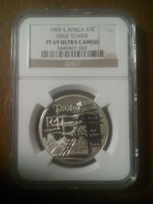 1999 S.AFRICA S1R MINE TOWER PF69 ULTRA CAMEO