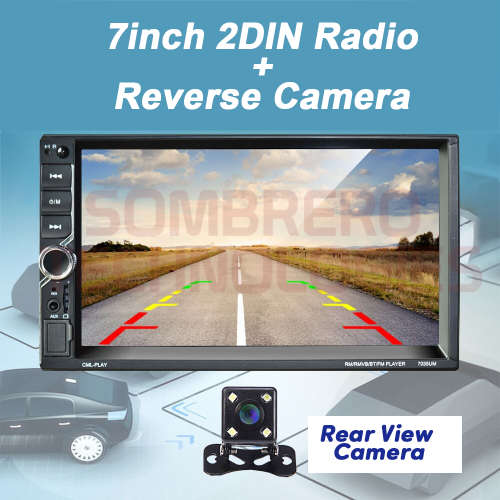 Car Radio + Reverse Camera Special!!! 7" Double Din Touch screen Car Radio
