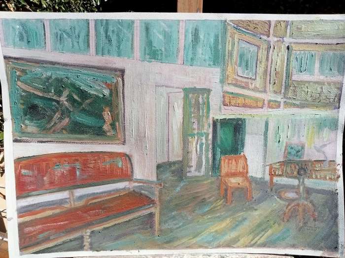 Derek Bernstein oil on paper