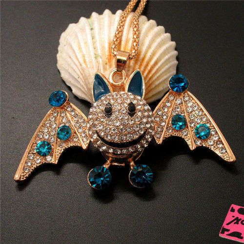 CUTEST BAT RHINESTONE NECKLACE