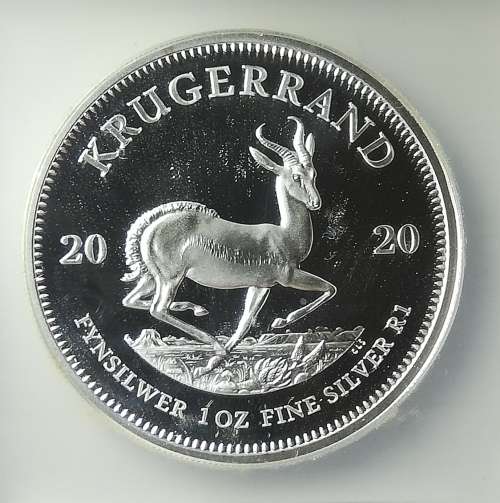 2020 SA 1 Oz Silver Krugerrand PF 70
